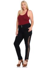 M.Michel Women's Jeans · Plus Size · High Waist · Push Up · Style QK001-1 - Image 3