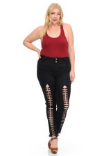 M.Michel Women's Jeans · Plus Size · High Waist · Push Up · Style QK001 - Image 2