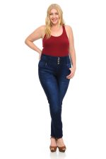M.Michel Women's Jeans · Plus Size · High Waist · Push Up · Style YC147 - Image 2