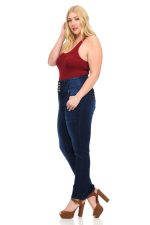 M.Michel Women's Jeans · Plus Size · High Waist · Push Up · Style YC147 - Image 3