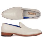 Paul Parkman Genuine Iguana Loafers Cream (ID#391CR73)