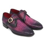 Paul Parkman Purple Genuine Python Single Monkstraps (ID#PT77PURP)