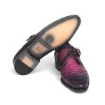 Paul Parkman Purple Genuine Python Single Monkstraps (ID#PT77PURP) - Image 3