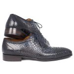 Paul Parkman Navy Genuine Python Captoe Oxfords (ID#PT246NAVY) - Image 5
