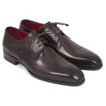 Paul Parkman Men's Brown Medallion Toe Derby Shoes (ID#6584-BRW)