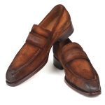 Paul Parkman Brown Antique Suede Goodyear Welted Loafers (ID#36AQ17) - Image 5