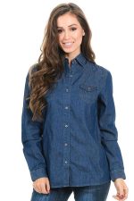 Sweet Look Women's Denim Blouse · Style Z019 - Image 2
