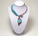 Handmade Turquoise Wire Wrapped Necklace - Image 2