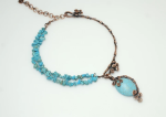 Handmade Turquoise Wire Wrapped Necklace - Image 4
