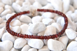 Handmade Diamond Cut Red Garnet Beads Stacking Bracelet - Image 2