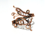 Handmade Copper Wire Wrapped Cuff Bracelet - Image 2