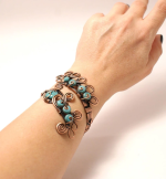 Handmade Wire Wrapped Turquoise Bracelet - Image 7