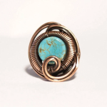 Handmade Wire Wrap Turquoise Ring - Image 4