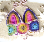 Handmade Rainbow Crop Top, Crochet Festival Bralette - Image 2