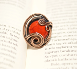 Handmade Wire Wrapped Red Jewelry Set - Image 3