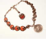 Handmade Wire Wrapped Red Jewelry Set - Image 2