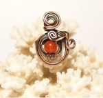 Handmade Copper Wire Sunstone Ring - Image 4