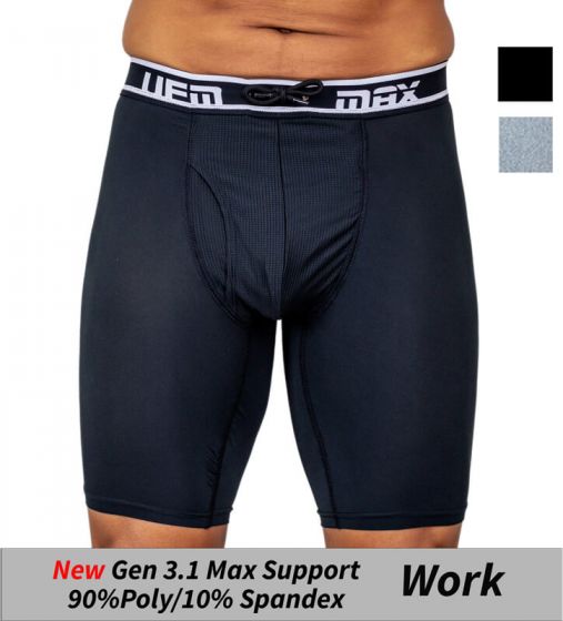 ufm-max9inpolyparentwork 9 inch Polyester-Spandex Work Long Boxer Briefs MAX Support (Gen 3.1) Underwear for Men - Image 1