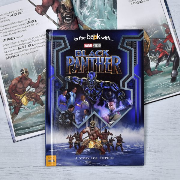 Black-Panther-cover-sperad-600x600 Black Panther Personalized Marvel Story Book - Image 1