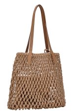 Handbag 2-in-1 Modern Chic Woven Tote - Image 2