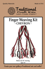 Traditional Crafts Finger Weaving Chevron Design Kit