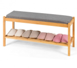 Bamboo Shoe Storage Bench - Image 2
