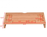 Bamboo Monitor Stand Riser Storage Laptop Desktop - Image 2