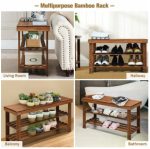 Bamboo Storage Rack 3-Tier Shoe Organizer - Image 3