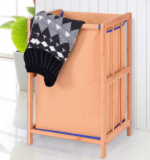 Bamboo Frame Storage Laundry Hamper - Image 4
