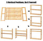 Bamboo Storage 3-Tier Adjustable Rack Stand - Image 3
