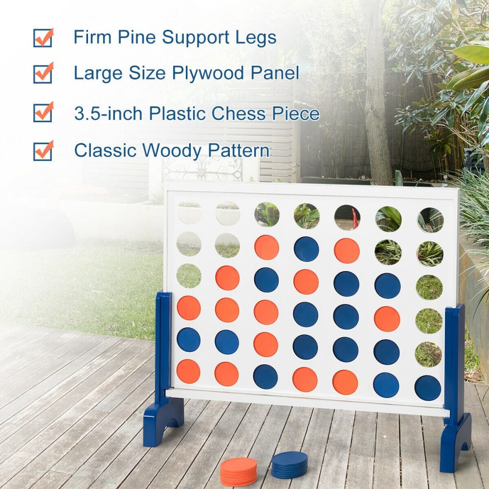 Giant Wooden Four Connect Game Set - Image 3