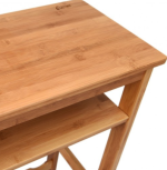 Bamboo Storage Shelf 16 Bottle Wine Rack And Glass Hanger - Image 6