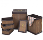 Bamboo Storage 5 Piece Laundry Basket Set