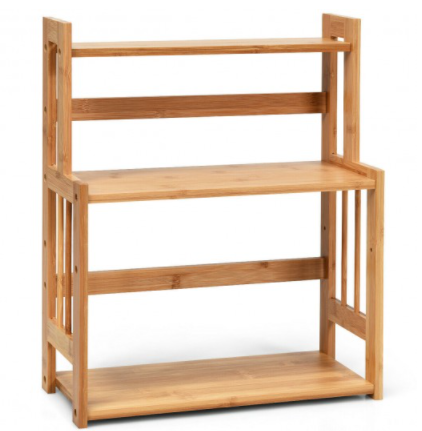 Screenshot 2021-04-10 3.41.51 PM Bamboo Storage 3 Tier Counter Rack - Image 1