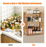 Bamboo Storage 3 Tier Counter Rack - Image 2