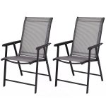 Outdoor Folding Chairs Patio Set of 2
