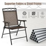 Folding Chairs Set of 4 Patio - Image 4