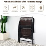 Rattan Folding Reclining Chair 2 Piece Patio - Image 4