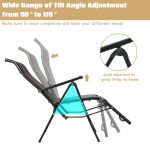 Rattan Folding Lounge Chair 2Pcs Patio - Image 4