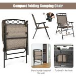 Folding Chairs Set of 4 Patio - Image 3