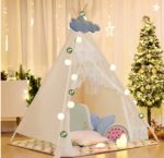 Kids Playhouse Lace Folding Teepee Tent - Image 2
