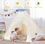 Kids Playhouse Lace Folding Teepee Tent - Image 5