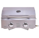 Portable BBQ Grill 2-Burner Stainless Steel - Image 3