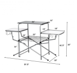 Foldable Outdoor BBQ Table Grilling Stand - Image 5