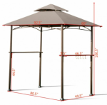 Outdoor Gazebo Canopy Tent 8' x 5'  BBQ Shelter - Image 5