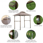 Outdoor Gazebo Canopy Tent 8' x 5'  BBQ Shelter - Image 6