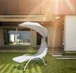 Patio Hanging Swing Chaise Lounge Chair - Image 8
