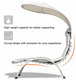 Patio Hanging Swing Chaise Lounge Chair - Image 6