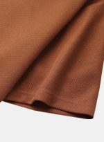 Mens T-Shirt Tricolor Knitted Lapel Short Sleeve Regular Hem - Image 7