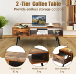 Coffee Table Retro Mid-Century Modern Living Room Table - Image 9